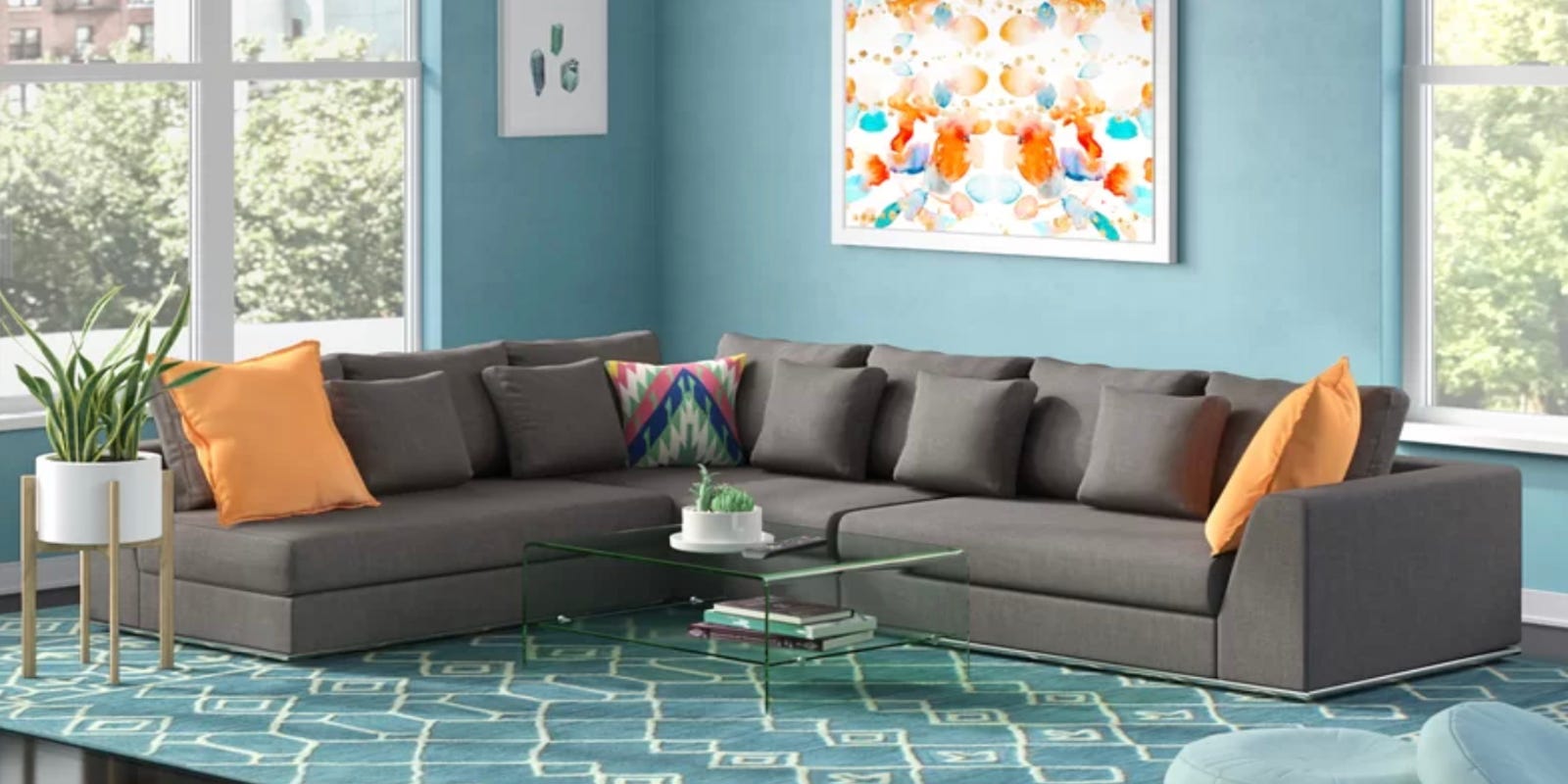 Gray Decor And Pillows Room Design Ideas Wayfair
