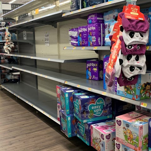 Baby wipes were wiped out at a Walmart store in St