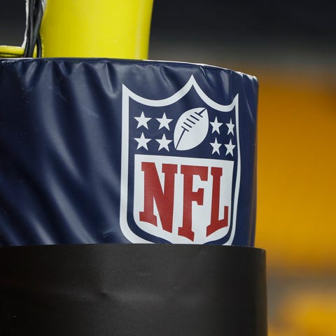 In this Dec. 15, 2019, file photo, The NFL logo NF
