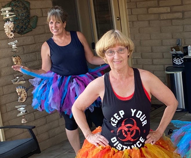My tap teacher Regina Pryor can't wait to teach her tap class – her whole class, not just me and Rhonda, wearing tutus and spaced 10 feet apart on the driveway – and go shopping.