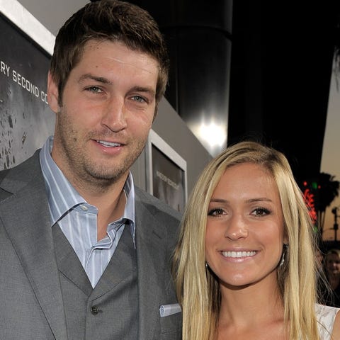 Then-Chicago Bears quarterback Jay Cutler and Kris
