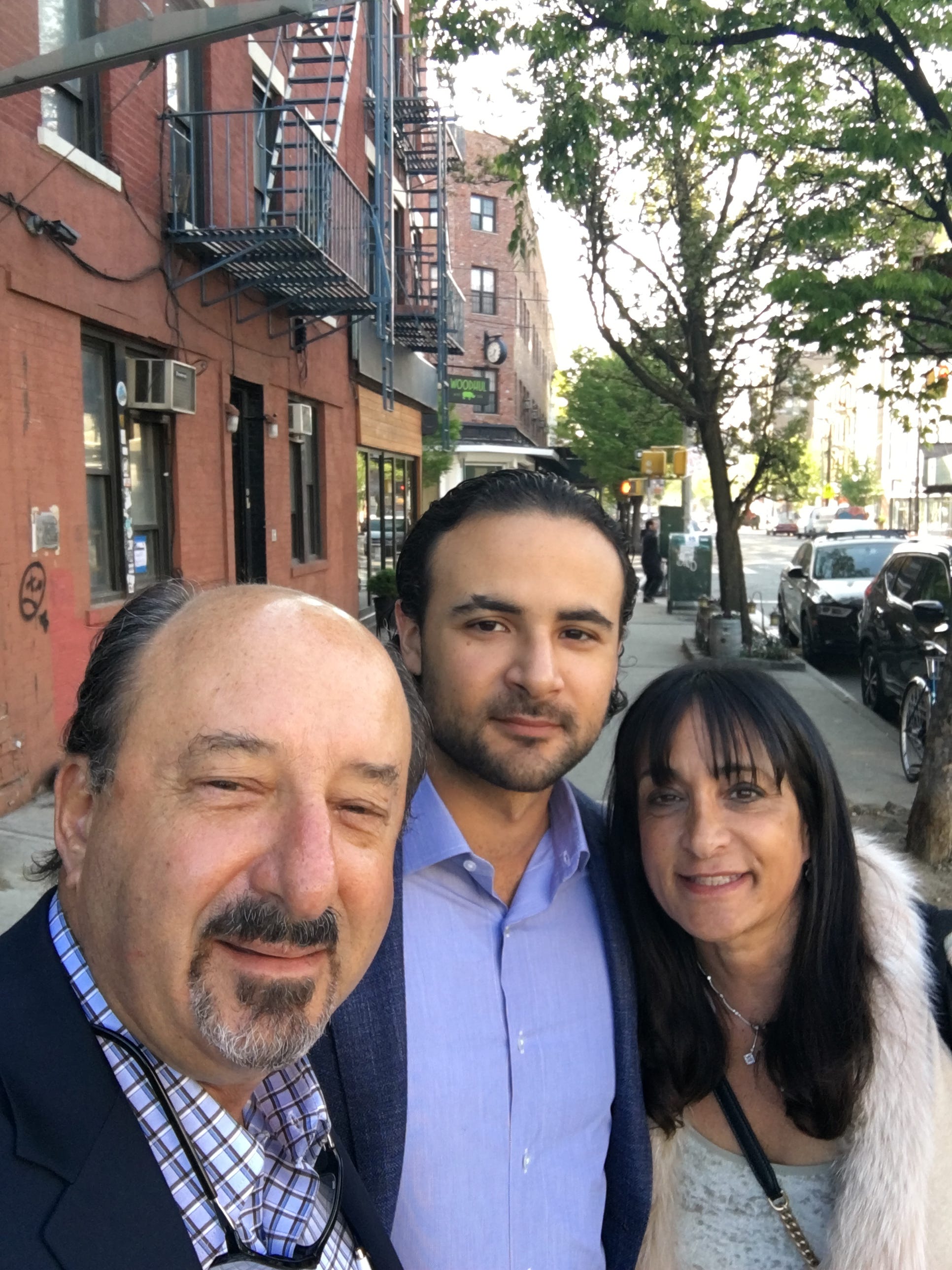 Alan Levy with son, Josh, and wife, Lynne, before the coronavirus pandemic hit, sending Alan to the hospital for weeks. Alan and Josh tried but could not get tested by the state and local health departments in Florida in early March when they first got symptoms.