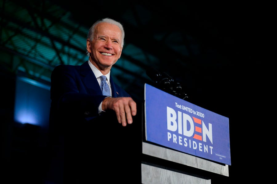 Democratic presidential candidate Joe Biden  promises he'll team with a woman as his running mate.