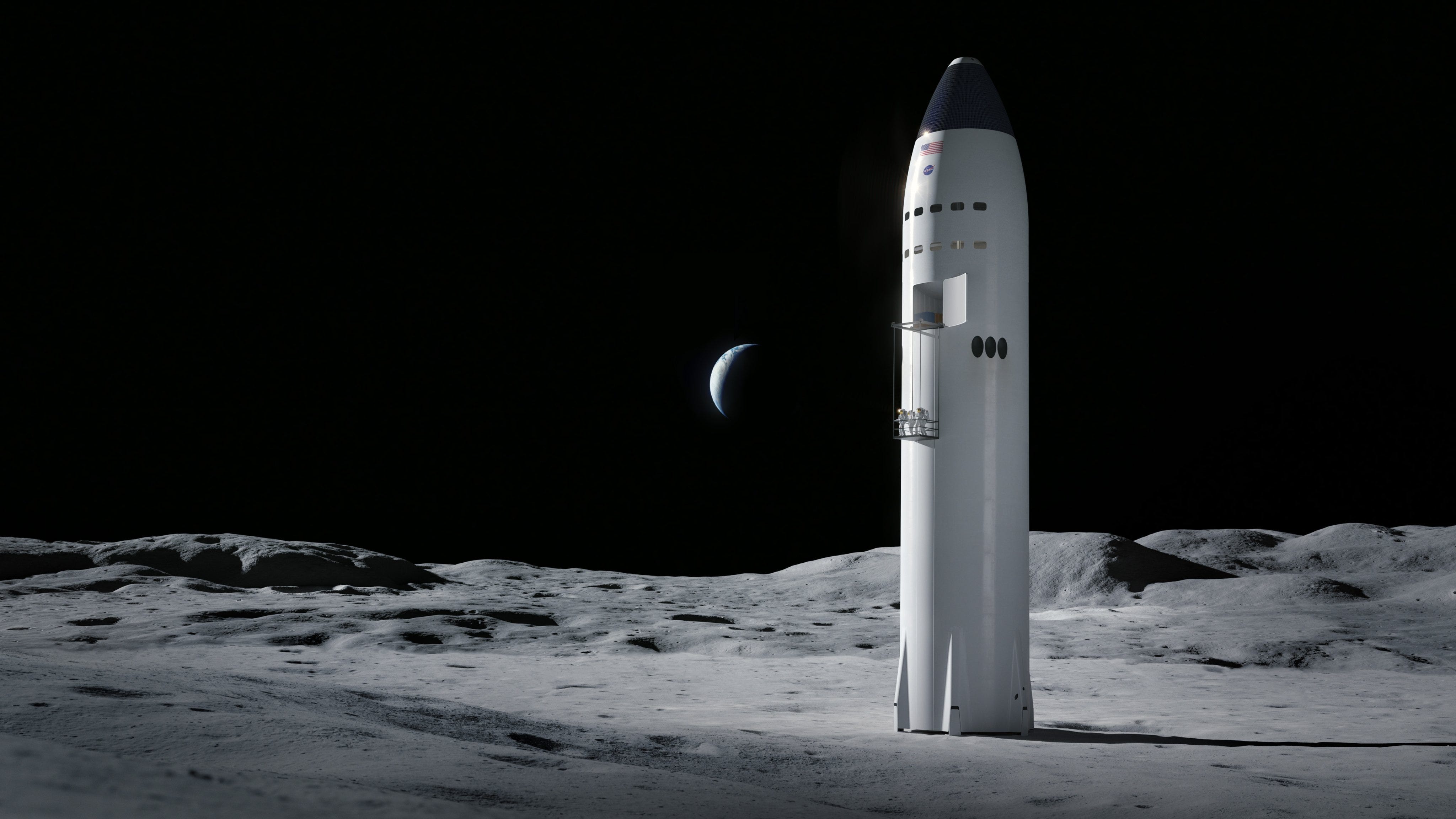 SpaceX's human lander design is a single-stage solution with Starship, a fully reusable launch and landing system designed for travel to the moon, Mars, and beyond. SpaceX's proposal includes in-space propellent transfer demonstration and an uncrewed test landing.