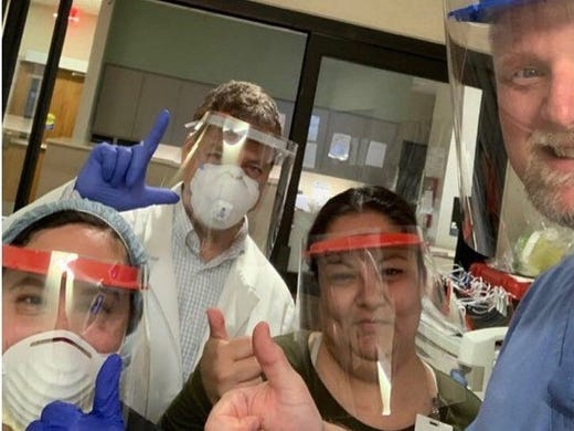 Law enforcement agencies from Wichita, Wilbarger and Lubbock counties teamed up to distribute face shields like these to local medical facilities. The West Texas 3-D COVID-19 Relief Consortium manufactured them.