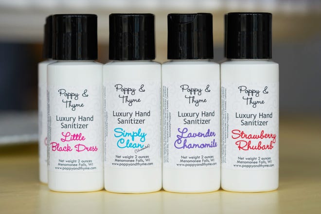 Poppy & Thyme in downtown Menomonee Falls increased sales of its homemade scented hand sanitizer products during the coronavirus pandemic. Downtown business owners are finding different ways to reach their customers and to help each other.
