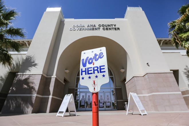 Voting polls open up at the Doña Ana County Government Center in Las Cruces on Tuesday, May 5, 2020.