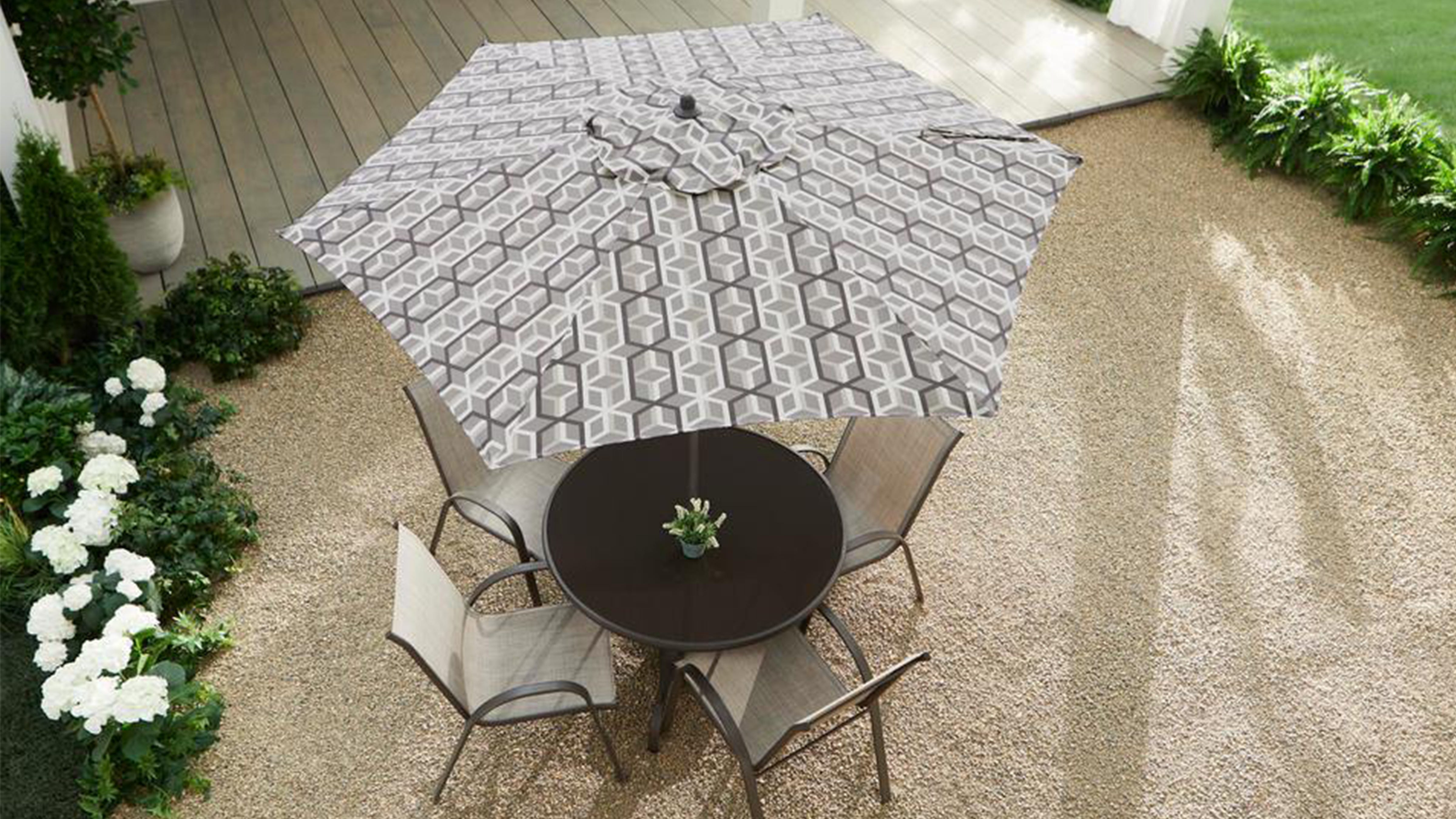 home depot umbrella with base