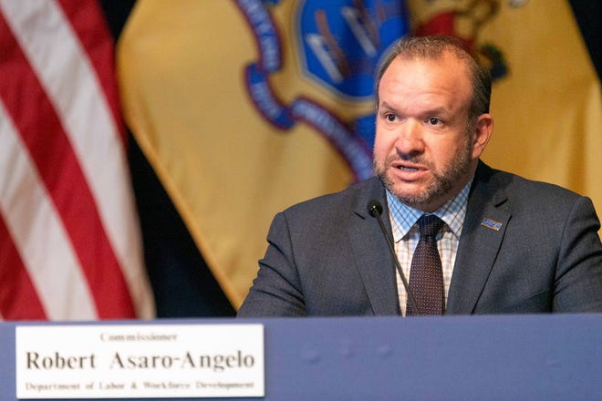 Robert Asara-Angela, Labor Leader and Commissioner of the New Jersey Department of Labor and Labor Development at a daily briefing in Trenton, New Jersey, May 7, 2020.