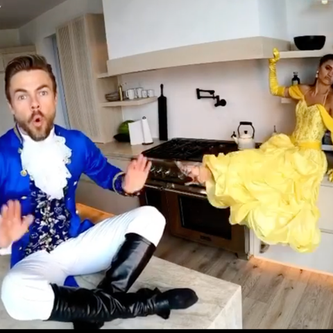 Derek Hough and Hayley Erbert perform in the "Disn