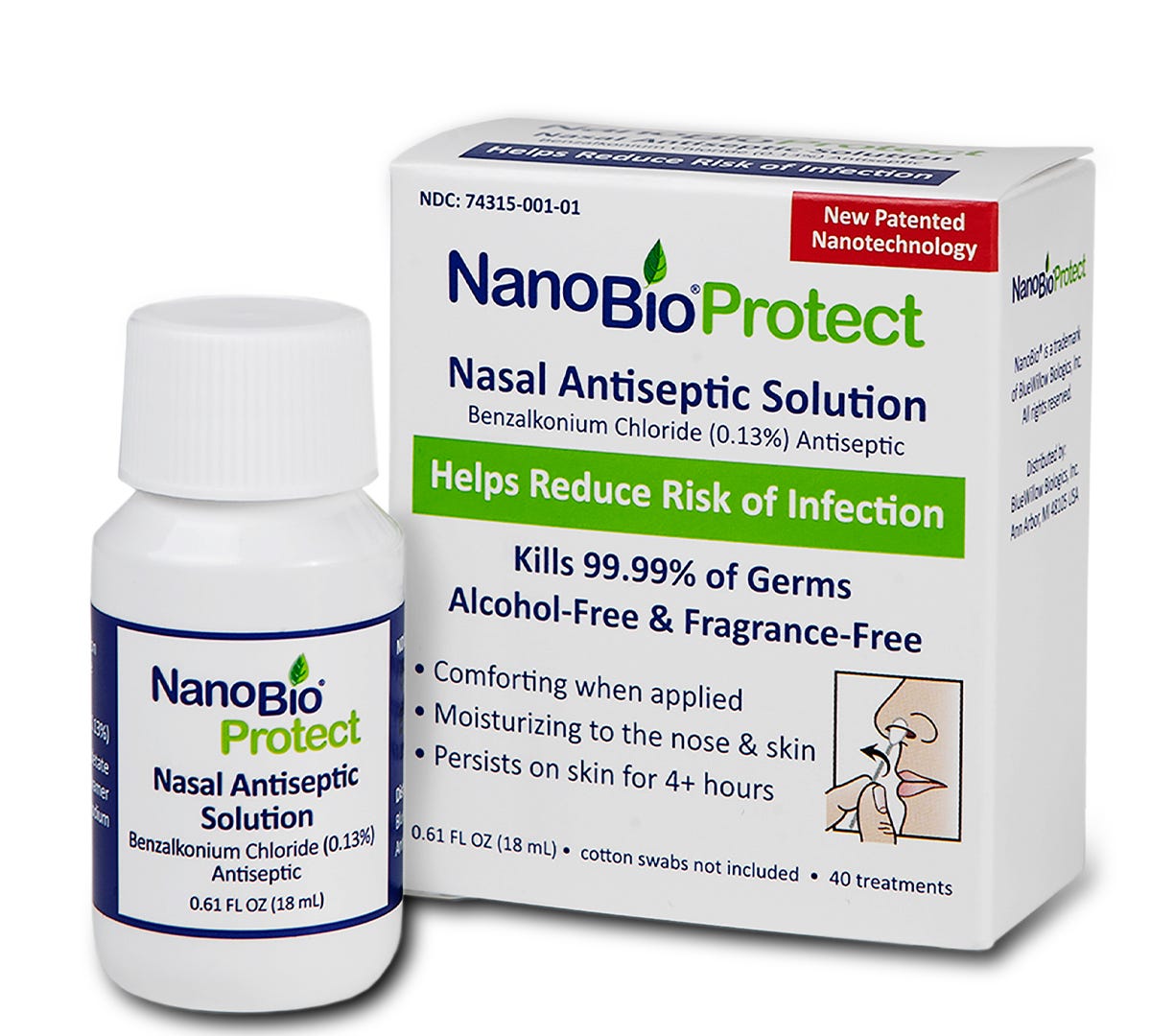 NanoBio Protect nasal antiseptic kills 