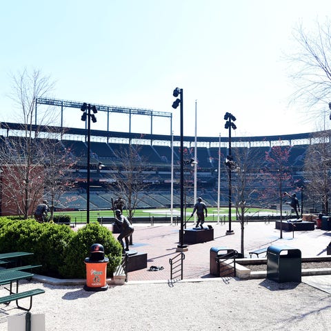 A general view of Oriole Park at Camden Yards on w