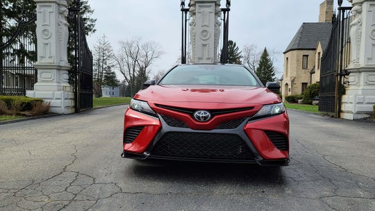 Charged by Chairman Akio Toyoda to make his cars more racy, designers of the 2020 Toyota Camry TRD went wild on an aggressive grille.