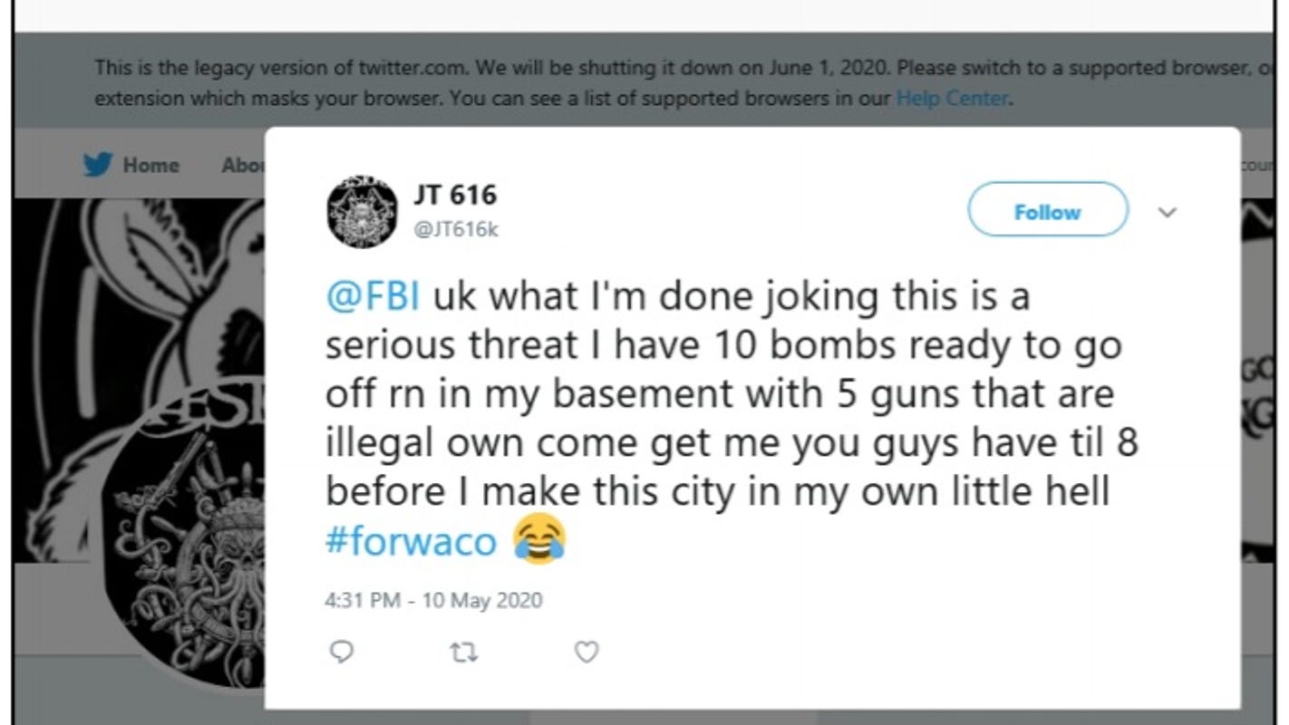 Macomb Co Man Arrested After Posting Fbi Bomb Threat On Twitter