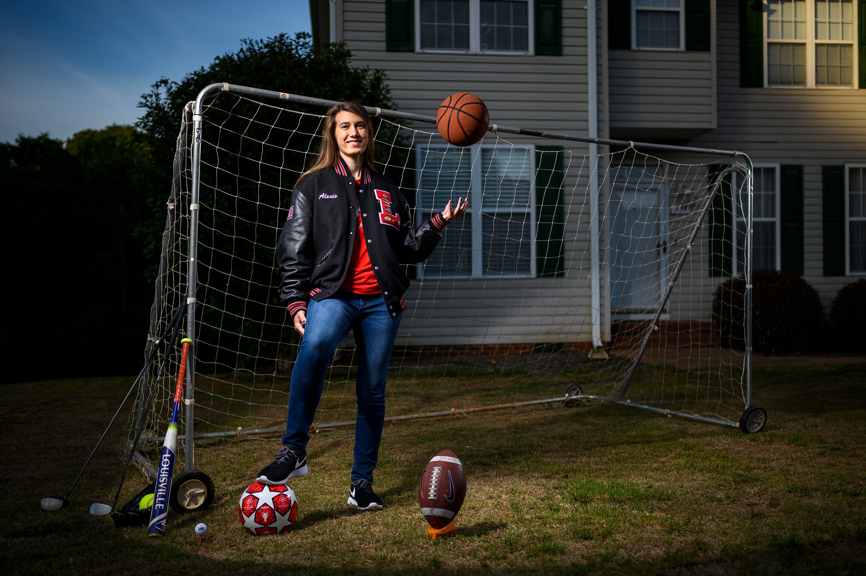Liberty High School's Alexis Holliday poses for a portrait in front of her home Tuesday, May 12, 2020. Holliday is the 2019-20 All Upstate female athlete of the year.