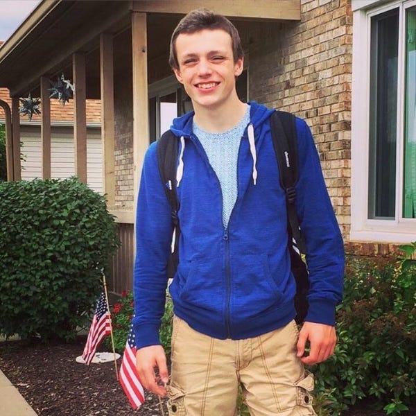 Chase Smith is shown in 2015, a year into his battle with Ewing's sarcoma.