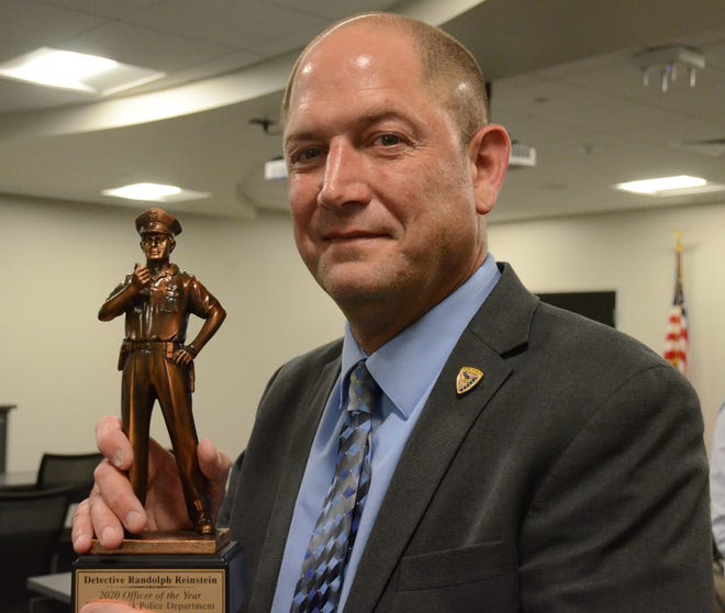 Battle Creek Police Detective Randy Reinstein is the department's 2020 Officer of the Year.

Trace Christenson/The Enquirer