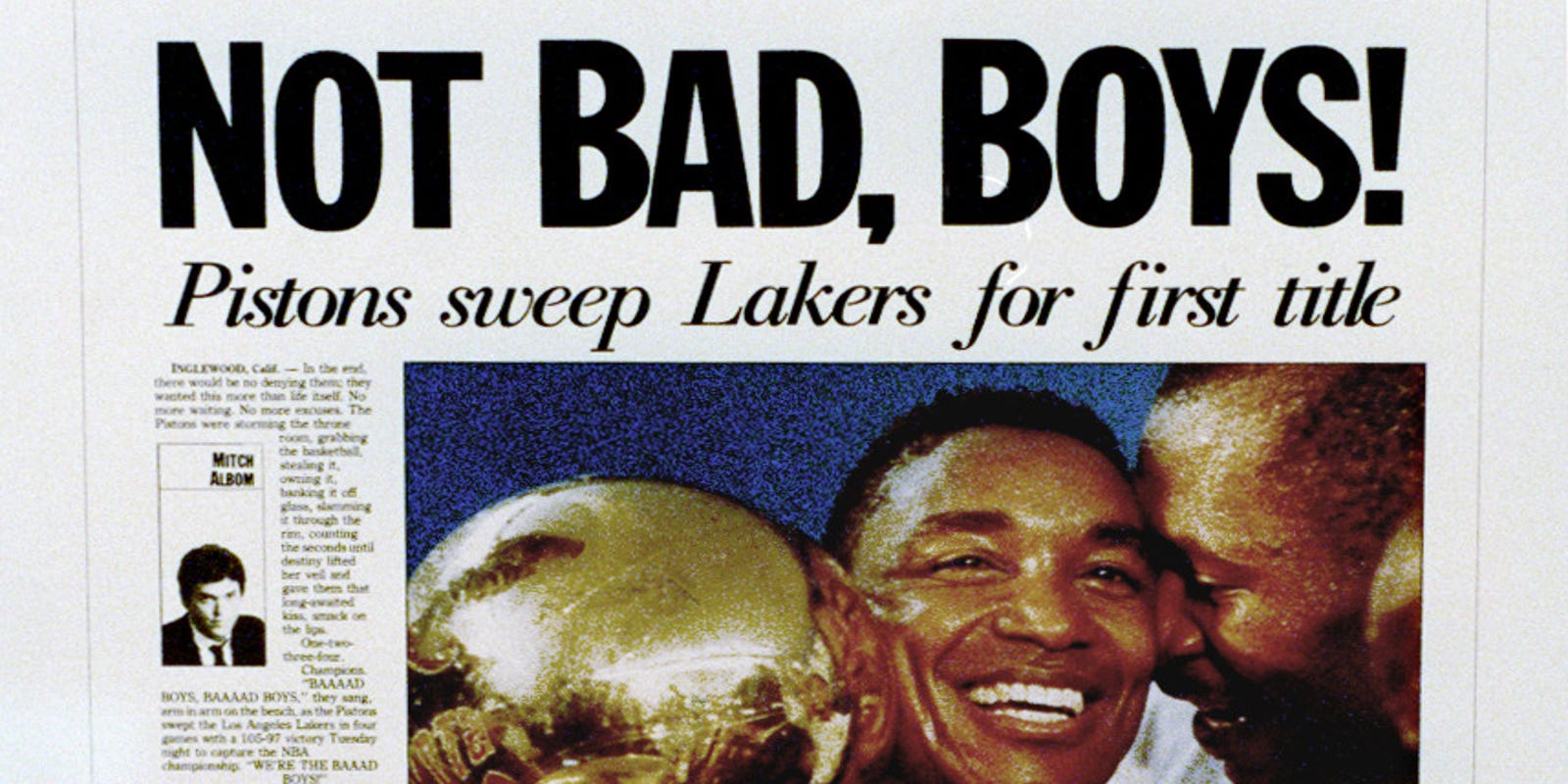 Detroit Pistons' Bad Boys became NBA champions 31 years ago today