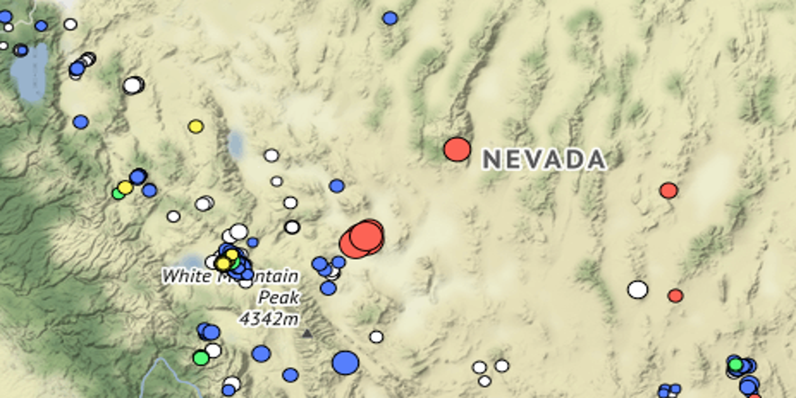 Tonopah Nevada Earthquake Quake Aftershock Hit As Far