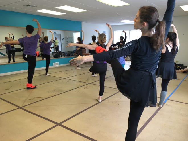 Samantha Collen participates in a master class held at Central Minnesota Ballet Academy in January.