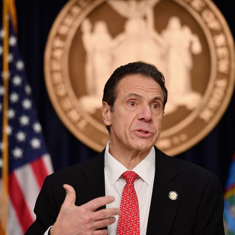 New York Gov. Andrew Cuomo speaks at a press confe