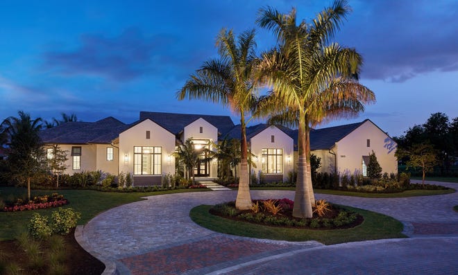 The Calista model, by Stock Custom Homes, offers a lake, preserve and golf course view.