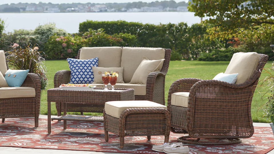 halsted 5 piece wicker set