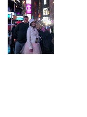 Jim and Richelle Holmes, with their daughter, Kaela, who died in March 2019, three days after her 17th birthday, of a rare brain cancer. This picture was taken in New York City on New Year’s Eve 2019.