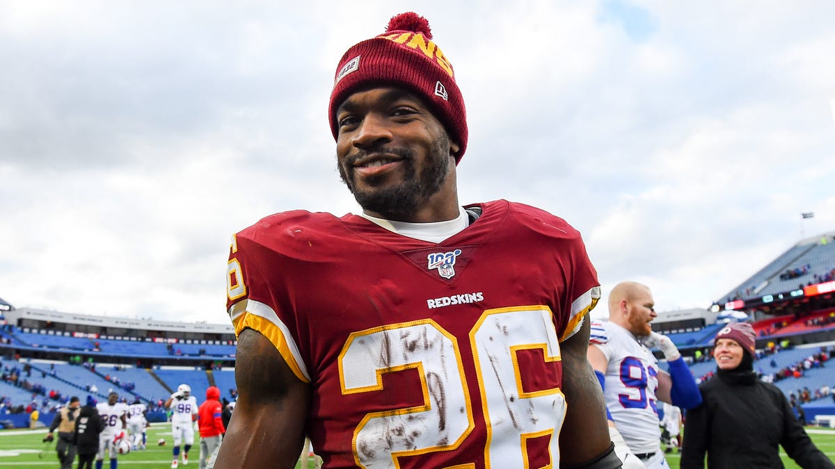 Redskins running back Adrian Peterson rushed for a team-leading 828 yards and five touchdowns last season.