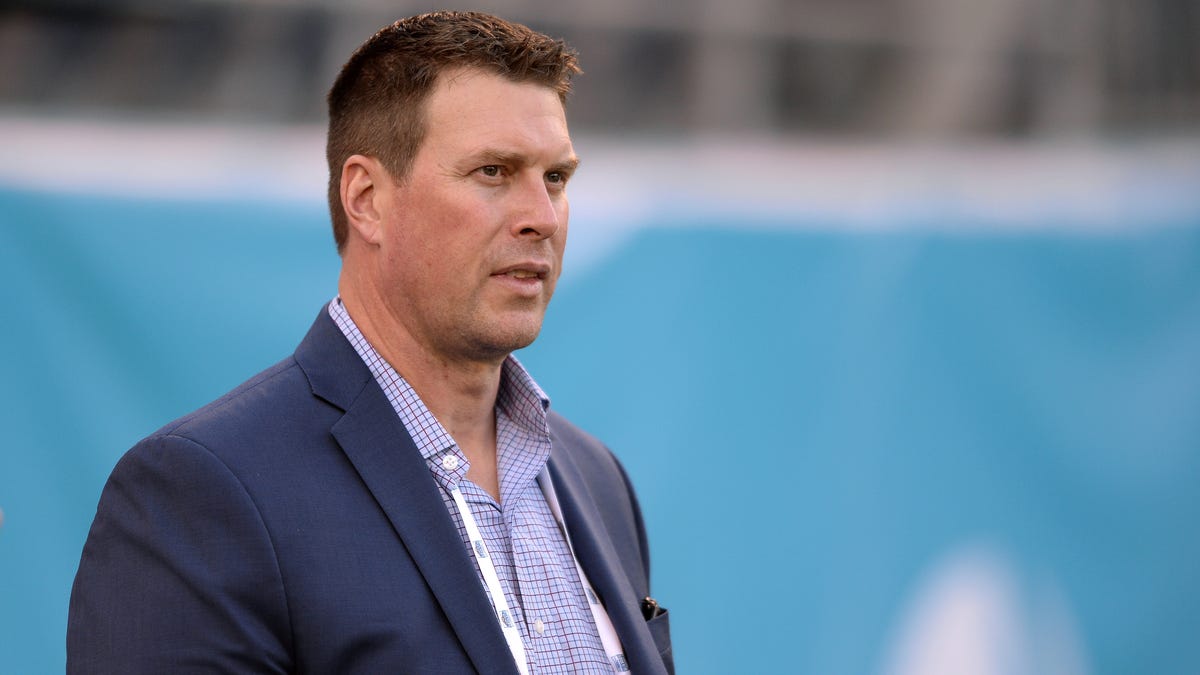 Ryan Leaf looks on before Washington State played Michigan State Spartans in the 2017 Holiday Bowl at SDCCU Stadium.