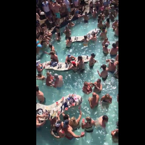 A screenshot of video posted by Scott Pasmore of a
