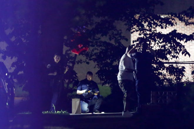 Lafayette Police work the scene of a shooting on 7th Street between Hartford and Heath Streets, Sunday, May 24, 2020 in Lafayette.