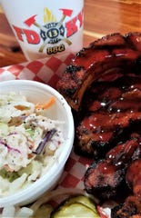 Ribs and coleslaw at FDKY BBQ on Taylorsville Road in Louisville.