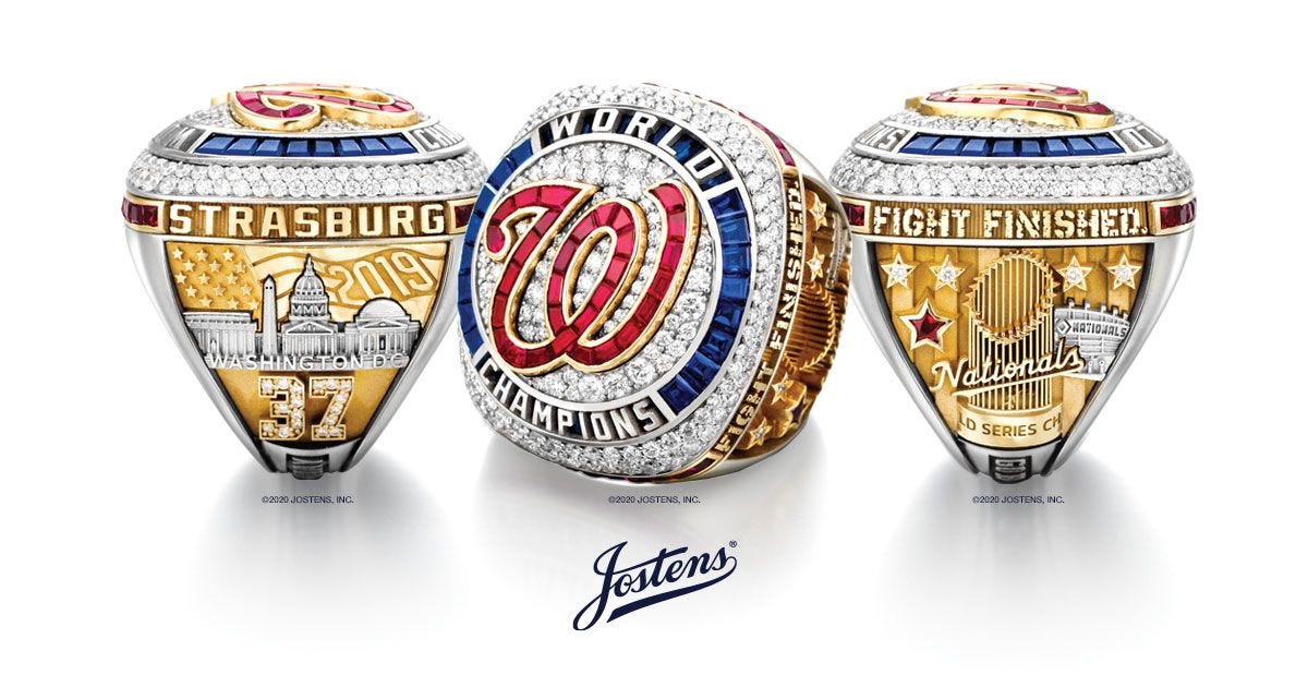 Nationals World Series ring design unveiled virtually