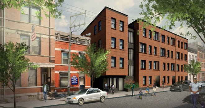 An artist's rendering of one part of the Willkommen project at 1520 Republic St. in Over-the-Rhine