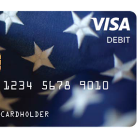 A Visa Debit card, like the one pictured, is being