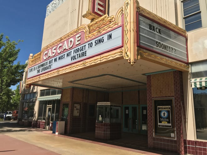 The Cascade Theatre in downtown Redding is seen on Wednesday, May 27, 2020.