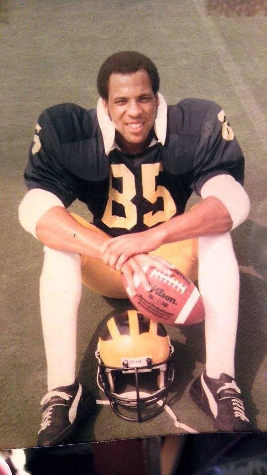 Chuck Christian during his football playing days with the Wolverines.