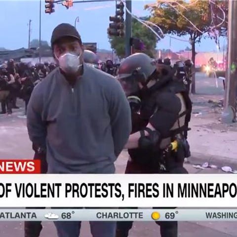 In this screengrab from CNN, reporter Omar Jimenez