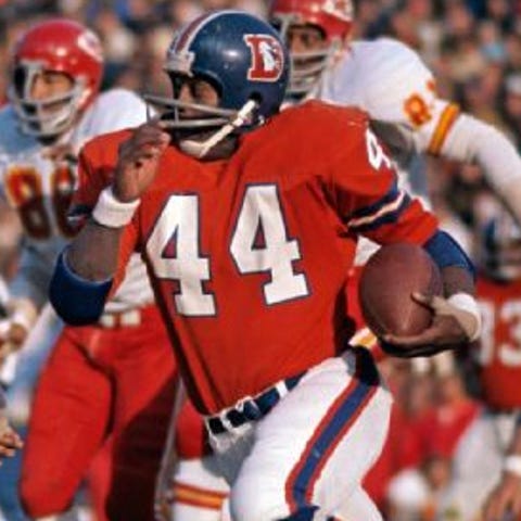 Floyd Little played nine seasons with the Broncos 