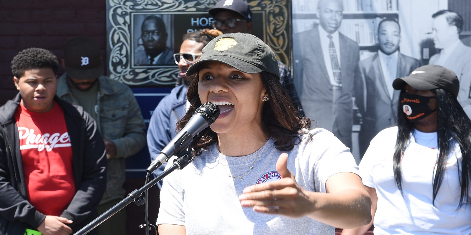 Mary Sheffield Rep Lawrence Rappers Urge Peaceful Protests