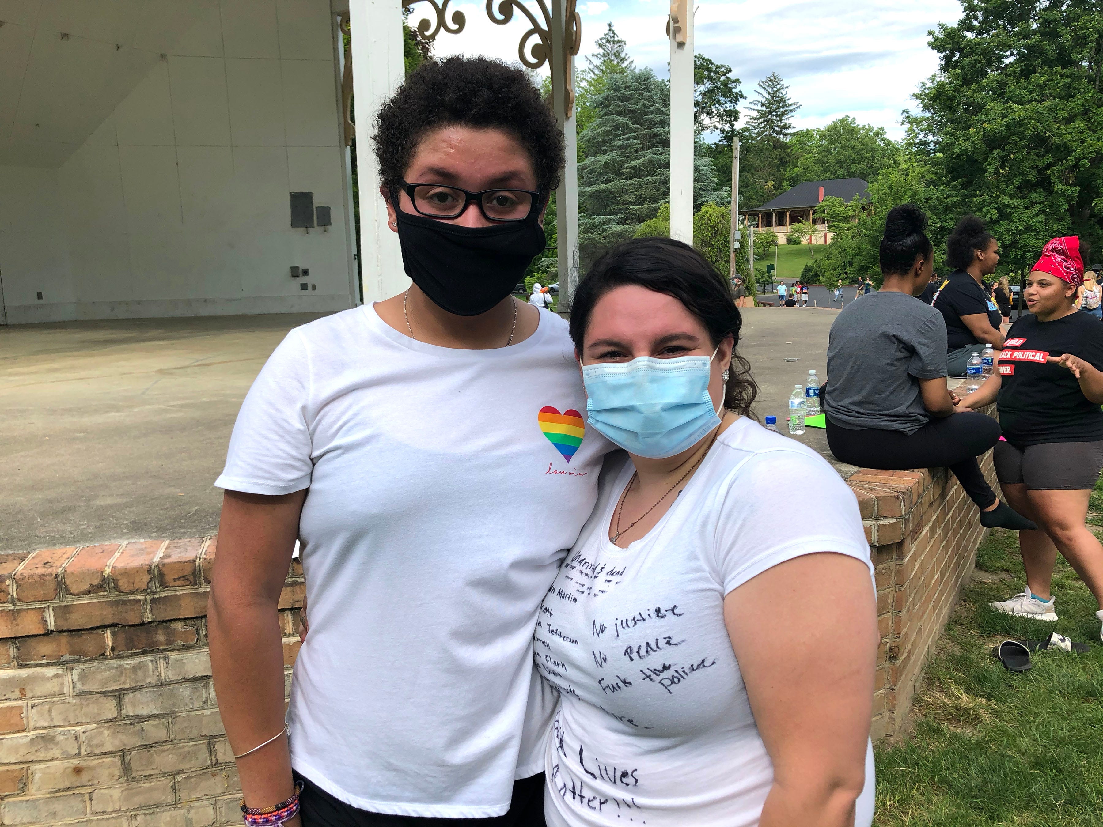 Ciara Brown and Meghan Conner organized a silent march in downtown Staunton to protest racial injustice Tuesday, June 2.