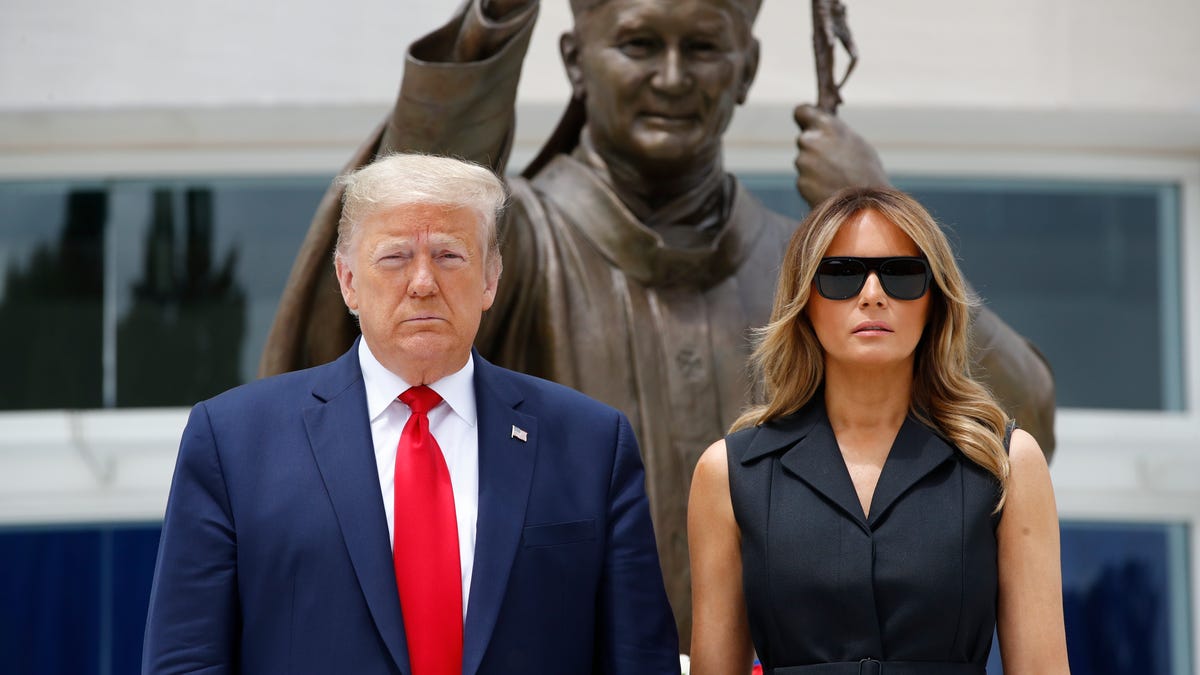 A visit to the Saint John Paul II National Shrine by President Donald Trump and first lady Melania Trump drew a rebuke from Washington's archbishop June 2.
