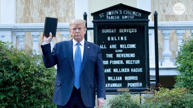 George Floyd: Trump to visit Catholic shrine amid 'photo op' criticism