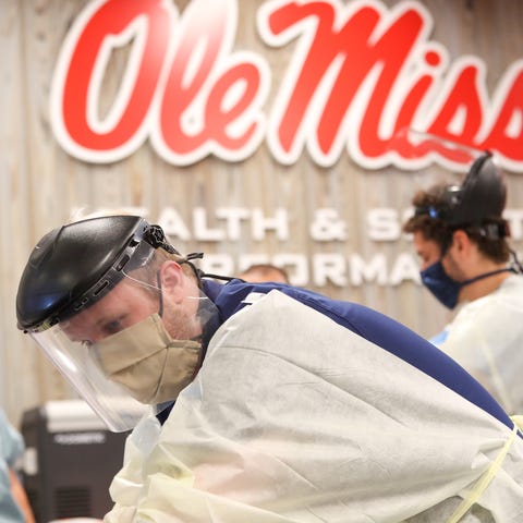 Ole Miss football student-athletes were screened a