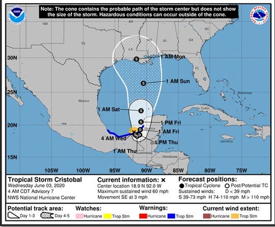 Tropical Storm Cristobal takes direct aim at Louisiana, governor says