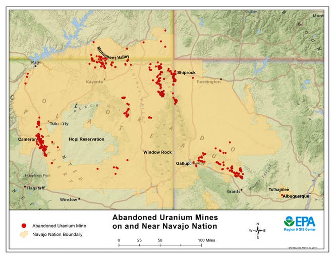 More than 500 uranium mines were abandoned in the Navajo Nation. leaving behind a legacy of polluted water, land and health impacts.