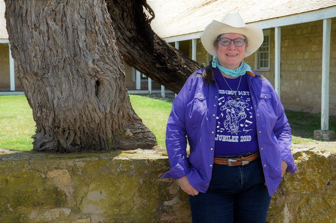 Leslei Fisher, producer of the Cowboy Way Jubilee, is shown at Fort Concho.