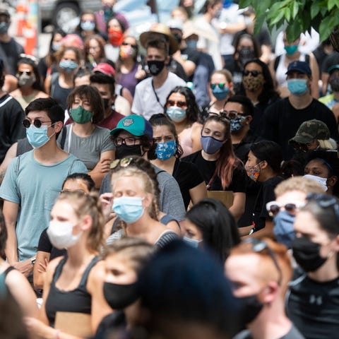 George Floyd protesters in Fort Collins, Colorado,