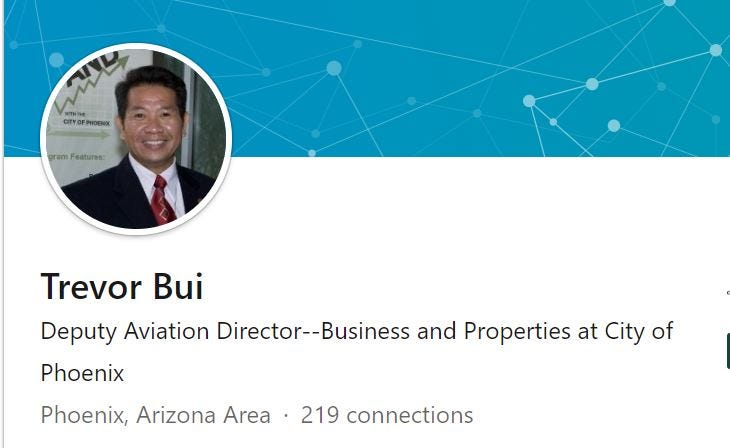 A screenshot of Trevor Bui's LinkedIn page.